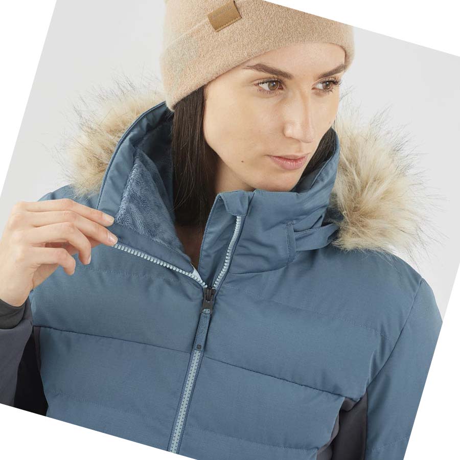 Chaquetas De Esquí Salomon STORMCOZY Mujer Azules | MX 2412KOR